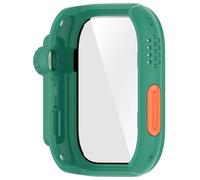 MLWSKERTY Scratch Resistant Case Skin for Watch Fit 4 Waterproof Screen Protector Shell Smartwatch Housing PC Glass Antidust PC Shell + Tempered Glass Protector