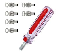 MLWSKERTY Set Installazione per Ricevitore Satellitare Include 1 Set Connettori Coassiali 5F E Uno Strumento Compressione Ergonomico Tipo F. Connettori per Cavi Tipo F per L'home