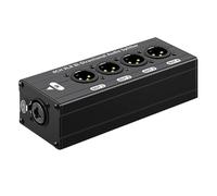 MLWSKERTY Splitter Musicale Funzionale XLR / 6, 35 mm Distributore Musicale con 4 uscite indipendenti Adatto per apparecchiature e Console missaggio Distributore indicazioni sonore