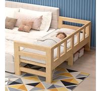 MLYAYE 30 40 50 Cm Tall Crib Bedside Sleeper with Three-sided Guardrail, Heavy Duty Wooden Folding Toddler Platform Bed, Enhanced Safety Nursery Furniture(180 x 60 x 30 cm)