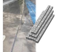 MLYAYE canaletta scolo Acqua piovana Canale di Scarico a Canale Sottile per Piscina interrata su Cemento, Acciaio Inossidabile 304 5 10 15 20 cm di Larghezza x 1 m. Sistemi(10pack,10x5cm/3.9x2inch)