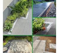 MLYAYE canaletta scolo Acqua piovana Confezione da 10 Griglie di Drenaggio per Pavimento del Garage, Kit di Griglie di Drenaggio per Canale Stretto Rettangolare(10pcs,7x5cm/2.8x2inch)