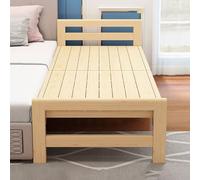 MLYAYE Culla da comodino con sicurezza migliorata pieghevole, design basso fino al pavimento, lettino singolo piccolo portatile in legno leggero(L180 x W40 x H40 cm)