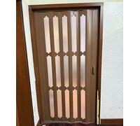 MLYAYE Porta A Soffietto Porte A Libro Chinese Folding Doors Room Dividers with Glass Panel, Interior Multifold Bifold Accordion Door Privacy Gate Frosted for Bedrooms/Washroom/Stores(WxH-80x210cm)