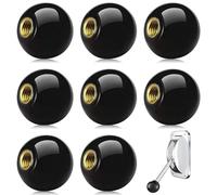 Mlysnd Manopola Con Leva, 8 pezzi M10*35mm Manopola Filettata Femmina, Attrezzatura meccanica Accessori di sostituzione del joystick (nero)