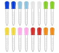 Mlysnd Pipette Contagocce, 16 Pezzi Pipetta Contagocce, Contagocce Plastica, 5ML Pipette Graduate, per Caramelle Gommose, Animali Domestici, Piante, Bambini Scienza