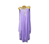 MLYYX Abito da Ballo Latino Americano Gonna Lunga da Spiaggia in Chiffon Abito da Gara di Salsa E Tango Abiti da Ballo da Sala,Viola,3XL