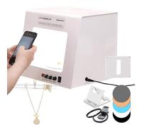 MLYYYDSS Giradischi Elettrico per Gioielli in Oro e Argento, Scatola Luminosa per Studio Fotografico, softbox Girevole dimmerabile per Fotografia di Gioielli, scansione 3D Video. TB30