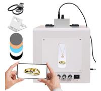MLYYYDSS Mini Studio Fotografico con Luce, Tenda softbox Girevole dimmerabile a 360° per riprese di Gioielli, Kit Tenda Fotografica Rotante elettrica dimmerabile con luminosità Regolabile TB30