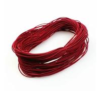 mm 24,0 m Cordoncino elastico intrecciato per perline, tessuto elasticizzato, cordoncini per la creazione di gioielli, 23 colori - Rosso vino - 1 mm x 24,0 metri