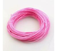 mm 24,0 m Cordoncino elastico intrecciato per perline, tessuto elasticizzato, cordoncini per la creazione di gioielli, 23 colori - Rosa - 1 mm x 24,0 metri