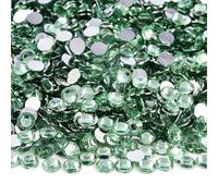 mm-6 mm rotondi non hotfix glitter Bling manicure strass argento resina flatback strass colla su perline nail art gemme per unghie fai da te-Lt Peridot-4,0 mm 2000 pezzi