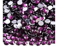 mm-6 mm rotondi non hotfix glitter Bling manicure strass argento resina flatback strass colla su perline nail art unghie gemme fai da te-viola uva-4,0 mm 2000 pezzi
