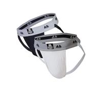 MM Sports - Original Edition Swimmer/Jogger Jockstrap 2 inch Multipack 1x Black + 1x White - Taglia M