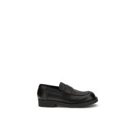 MM6 Black Calf Leather Bos Taurus Slip-On Loafers - EU44/US11