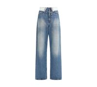 MM6 Light Blue Cotton Straight-Leg Jeans - W25