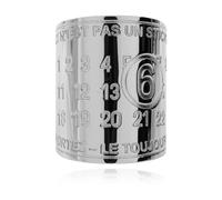 MM6 Maison Margiela - Anello con logo inciso - - Accessories - Uomo - Grigio - S