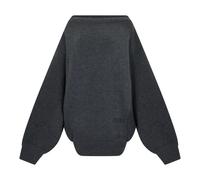 MM6 Maison Margiela - Maglione Oversize con Collo Ampio - - Knitwear - Donna - Grigio - M