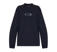 MM6 Maison Margiela, ,Sweatshirts & Hoodies ,Donna ,Blu ,S Perforated Long Sleeve Sweater