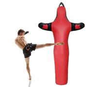 MMA Dummy Judo Grappling Dummy, Appendere Karate Training Manichino, Grappling Dummy in Pelle, Sacchi da Boxe Adulto, per Kick Boxing, Arti Marziali, Non Riempito (Color : A Red, Size : 175cm)