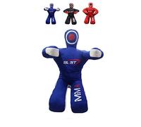 MMA Dummy Judo Grappling Dummy Punching Bag Brazilian BJJ JIU Jitsu Sitting Position Dummy Wrestling Martial Arts Boxing Karate Training Dummy (UNFILLED) (Tela blu, 70" (Inches))