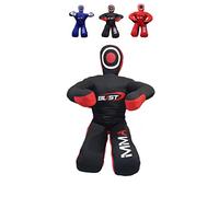 MMA Dummy Judo Grappling Dummy Punching Bag Brazilian BJJ Jiu Jitsu Sitting Position Dummy Wrestling Martial Arts Boxing Karate Training Dummy (UNFILLED) (Black Canvas, 70" (Inches))