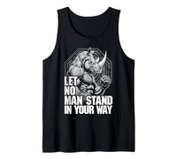 MMA Fighter Rhino Let No Man Stand Rinoceronte Arti Marziali Canotta