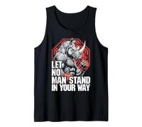 MMA Fighter Rhino Let No Man Stand Rinoceronte Arti Marziali Canotta