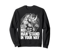 MMA Fighter Rhino Let No Man Stand Rinoceronte Arti Marziali Felpa