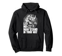 MMA Fighter Rhino Let No Man Stand Rinoceronte Arti Marziali Felpa con Cappuccio