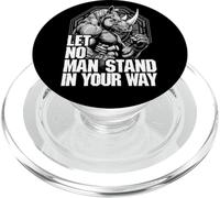 MMA Fighter Rhino Let No Man Stand Rinoceronte Arti Marziali PopSockets PopGrip per MagSafe