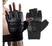 MMA Gloves, Training Mitts for Men and Women, Lightweight Half-Finger Grappling Karate, Kickboxing Sparring Gloves Martial Arts, Thai, Training