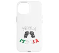MMA Italia combattente design con bandiera italiana Custodia per iPhone 15