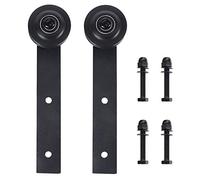 MMABEUTF for Barn Door Hardware, Sliding Door Track Rail, Pulley Wheel Roller, for US Farm, 2Pcs Set, Heavy Duty, Smooth Gliding, Easy Installation, Durable Material, Resistan