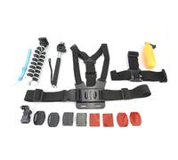 MMABEUTF Kit di accessori professionali 16 in 1 per smartphone, bastone selfie estensibile con testa girevole, impugnatura galleggiante, adattatore per treppiede, supporti per