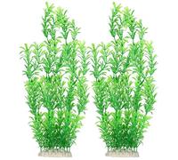 MMABEUTF Ornamento di pianta simulato in plastica per acquario, decorazione durevole in sicurezza verde per le forniture di paesaggi di tartaruga per le acque di pesce