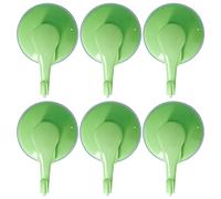 MMABEUTF Per 6 pezzi, per un forte gancio a parete sotto vuoto, tappuccia di aspirazione autoadesiva in plastica, per il bagno della (Verde)