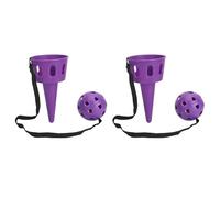 MMABEUTF Per catturare una palla, set 2 set di plastica con superficie opaca per impugnatura stabile, lancio e cattura la palla per l'esercizio di riflessività, per bambini (Viola)
