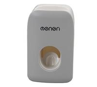MMABEUTF per dispenser di dentifricio a parete, pompa a vuoto automatica, uso manuale, retro autoadesivo, facile da pulire, materiale ABS premium, per l'organizzazione del bagno (Grigio)