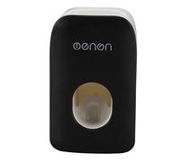 MMABEUTF per dispenser di dentifricio a parete, pompa a vuoto automatica, uso manuale, retro autoadesivo, facile da pulire, materiale ABS premium, per l'organizzazione del bagno (Nero)