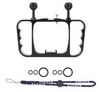 MMABEUTF Testa a sfera per fotocamera in lega di alluminio, design modulare, processo CNC, ultraleggero, per fotocamere ACTION XiaoYi (Nera)