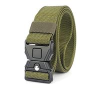 MMAXZ Cintura tattica da uomo Fibbia in lega di zinco Sblocco rapido Cintura da lavoro all'aperto Cintura militare Accessori sportivi Larghezza 3,8cm, Army Green