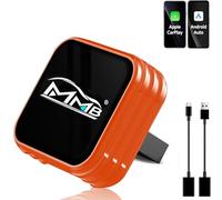 MMB CP-Ultra 2026 - Adattatore wireless CarPlay 2 in 1 per iPhone e Android Auto, Wi-Fi 6+Bluetooth 5.4, converte CarPlay cablata e Android Auto in Wireless CarPlay, Plug & Play (colore arancione)