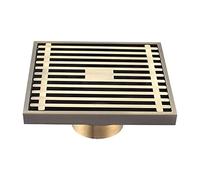 MMBBOD Scarico a Pavimento Piazza Canale di Doccia, Bagno Canale di Doccia in Ottone, Canalina di Scarico Doccia per Il Garage della Cucina E Il Seminterrato della Doccia del Pavimento, 10cm