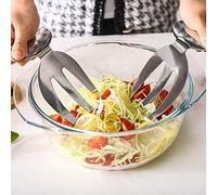 MMCCHB Confezione da 2 posate per insalata, in acciaio inox, per servire e mescolare insalata, pasta, frutta e altro sul bancone della cucina, 24 x 40 cm