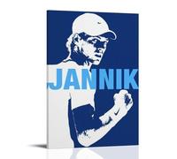MMCJUH Jannik Sinner - Poster decorativo da parete colorato, su tela, regalo per la stanza degli amici, bello, adatto per soggiorno e camera da letto, stile cornice, 40 x 60 cm