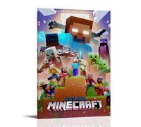 MMCJUH Minecraft - Poster decorativo colorato su tela, regalo per la stanza degli amici, bello, adatto per soggiorno e camera da letto, stile cornice, 30 x 45 cm