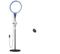 mmcrz Grande luce ad anello con supporto luminoso da 165 cm, luce ad anello professionale a schermo intero da 6500 K, per selfie, fotografia video in studio, TikTok, YouTube, streaming live
