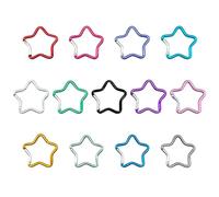 MMDOCO 13 moschettoni a clip, moschettone di bloccaggio, fibbia da arrampicata a forma di stella, in lega di alluminio di alta qualità, per campeggio, escursionismo, viaggi, pesca, zaino