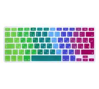 Mmdw - Cover in silicone per tastiera russa per MacBook Pro da 13 pollici, 15 pollici (con o senza display Retina, versione 2015 o precedente) per MacBook Air da 13 pollici con layout europeo/ISO